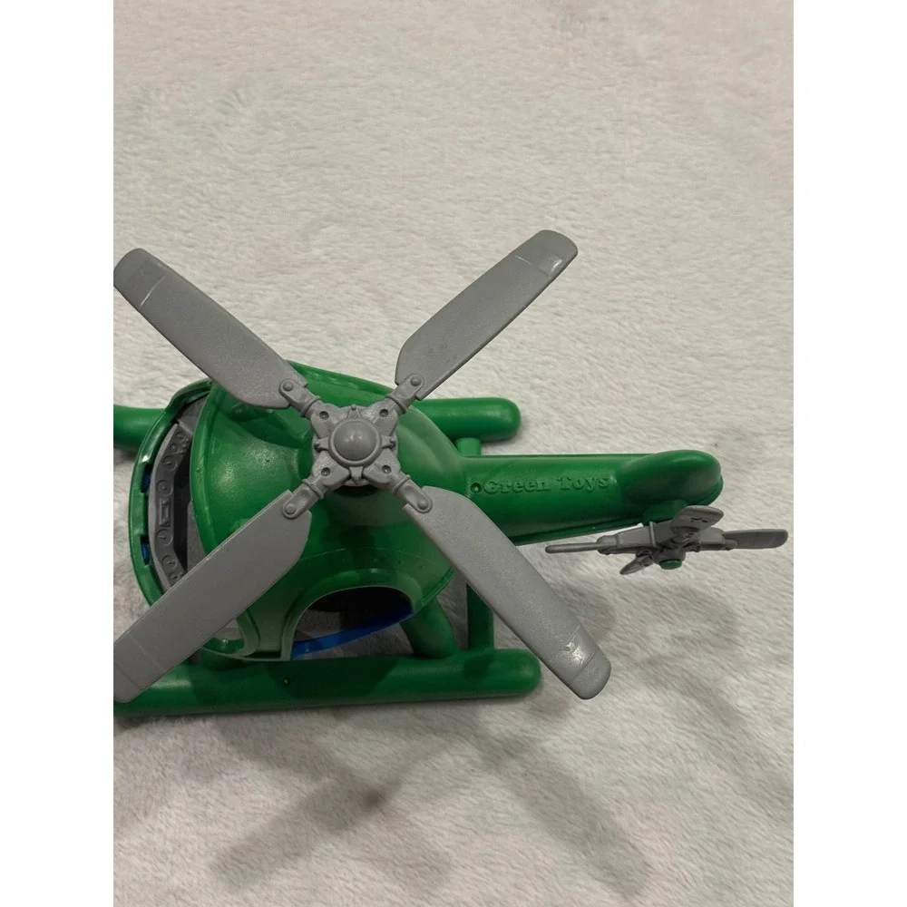 Green Toys Helicopter Green Blue Recycled Plastic Toy Made‎ in USA Eco Friendly